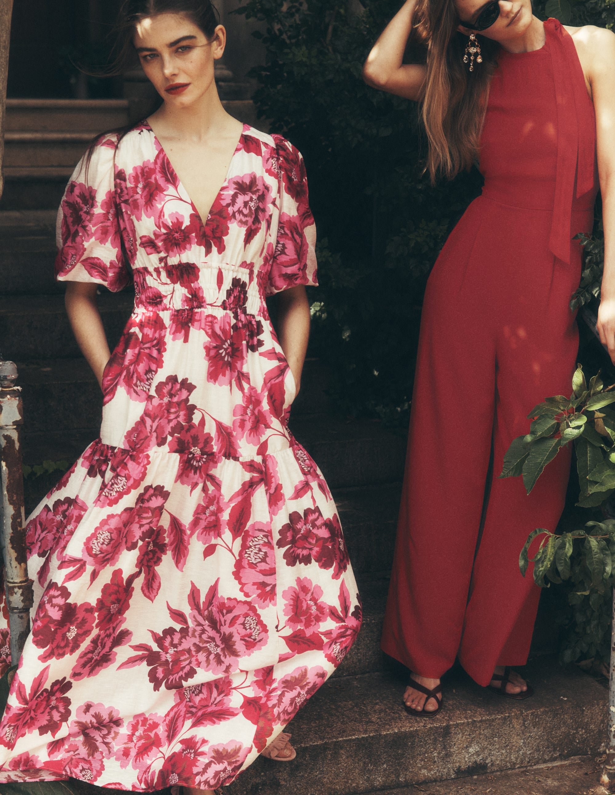 Irene Kleid für besondere Anlässe-Rosa Opulente Blüten - Image 6