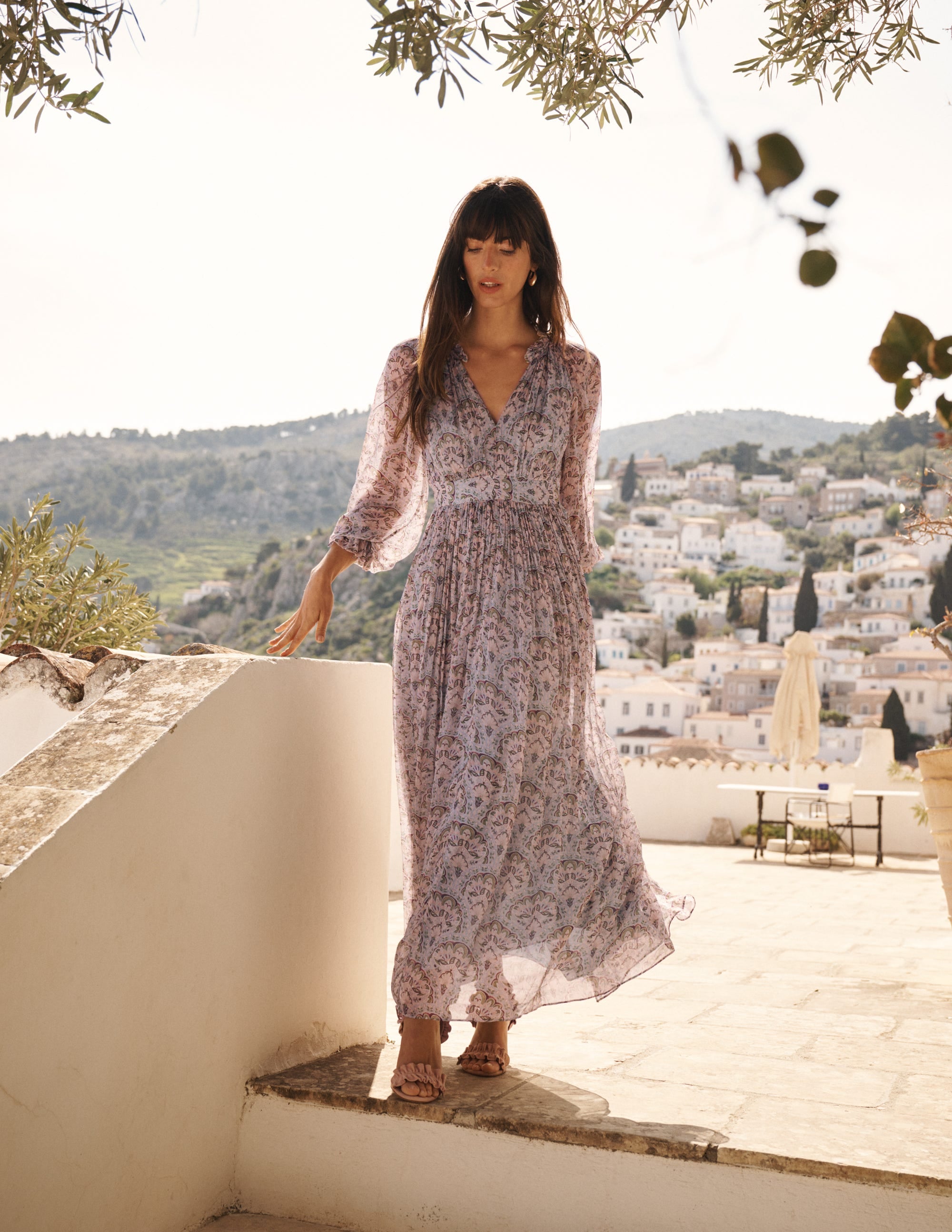 Romantisches Kleid mit Rüschenausschnitt-Bunt Paradiesgärten - Image 6