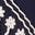 Robe courte Carmen à broderie anglaise-Broderie anglaise bleu marine