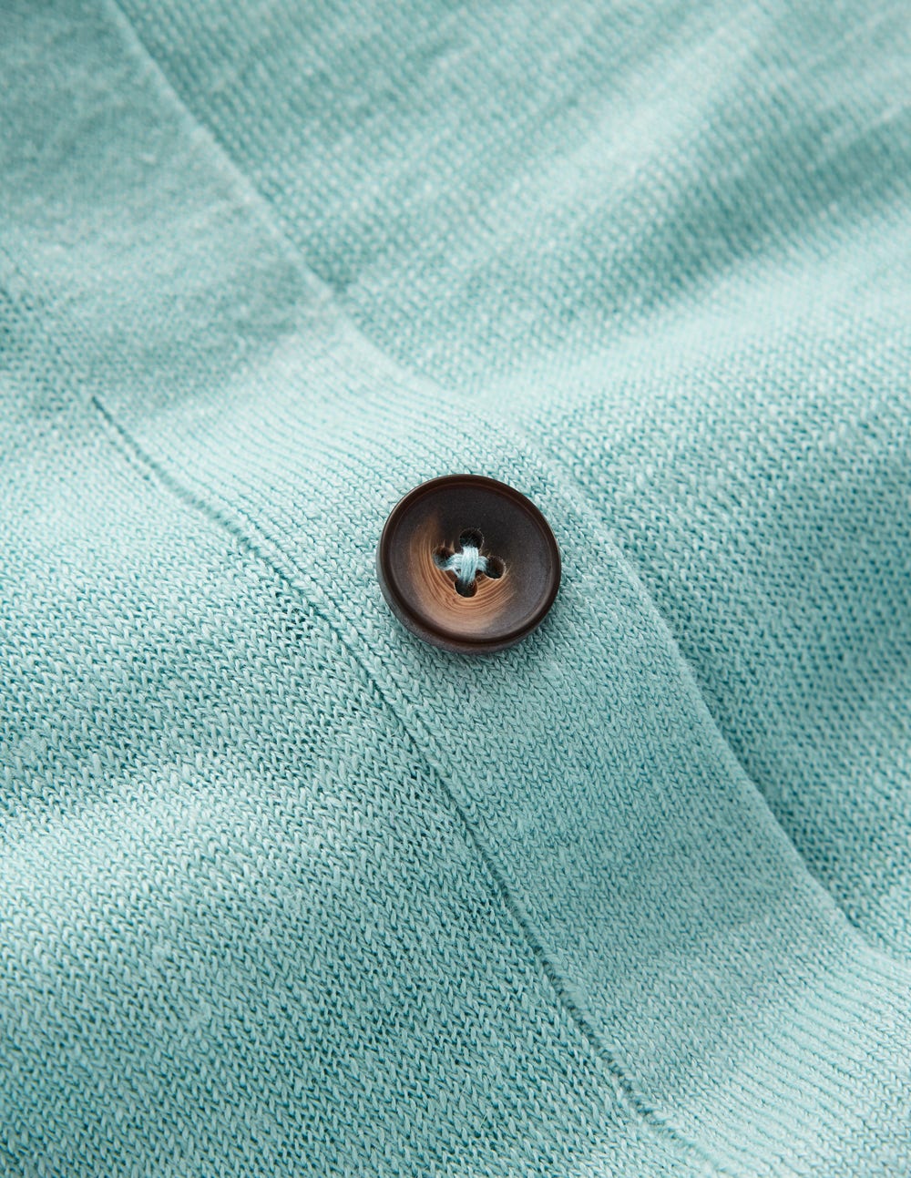 Agnes Linen Button T-Shirt-Seamist Blue - Image 9