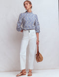 Primrose Verkürzte Jeans-Weiß