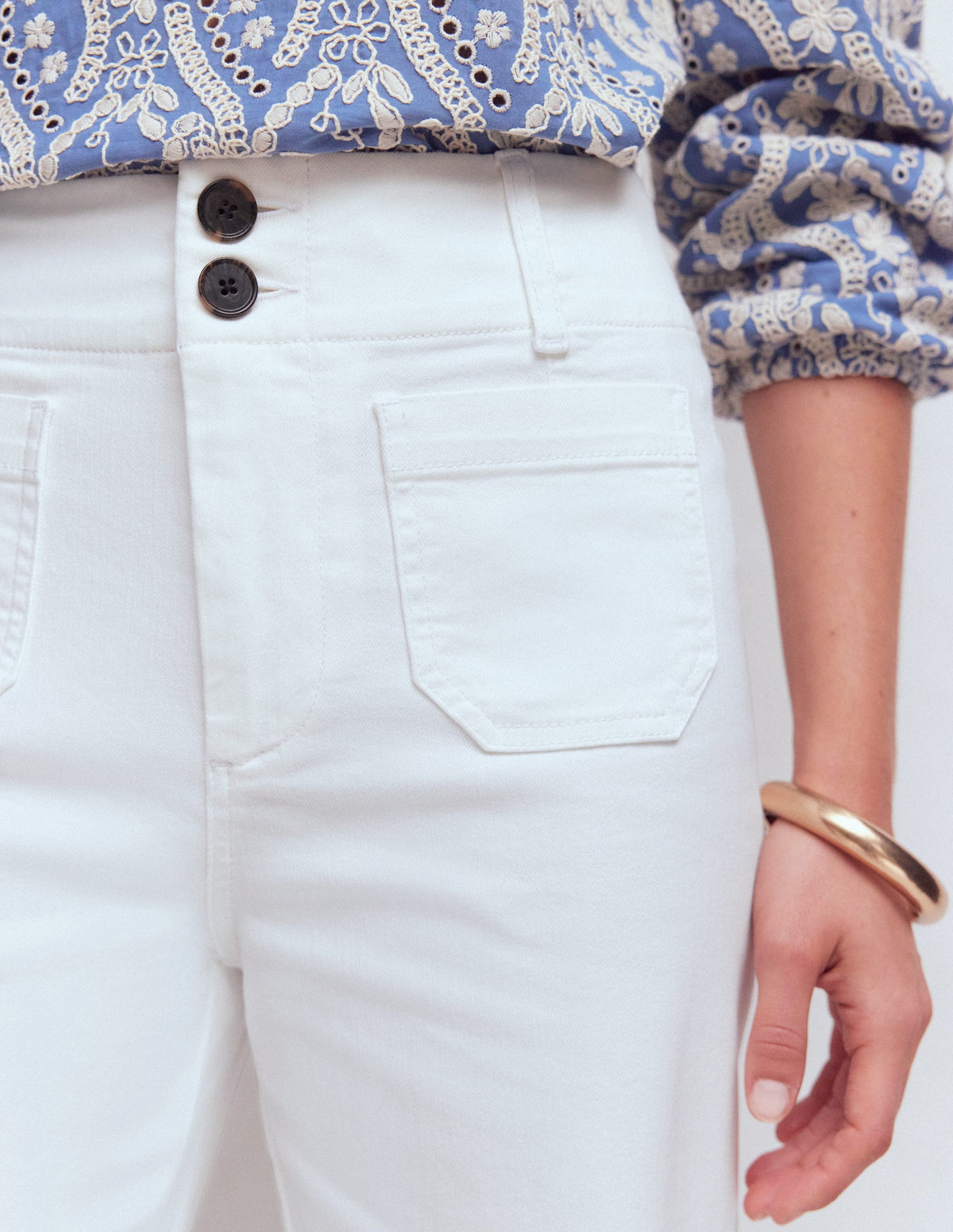 Primrose Verkürzte Jeans-Weiß - Image 2