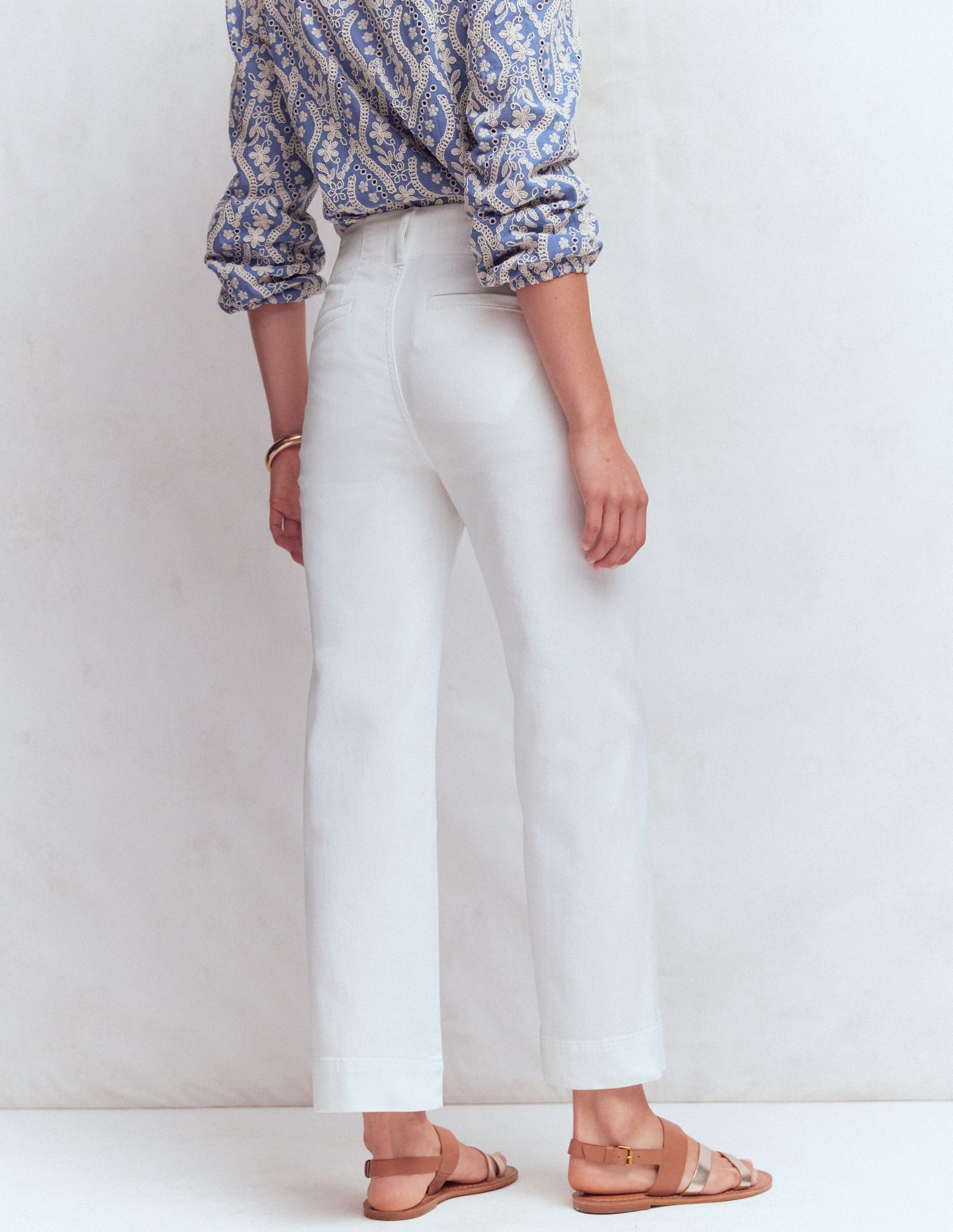 Primrose Verkürzte Jeans-Weiß-3