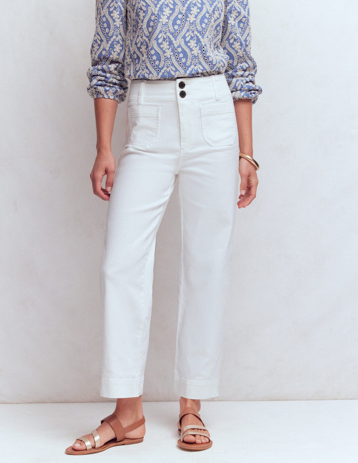 Primrose Verkürzte Jeans-Weiß - Image 4