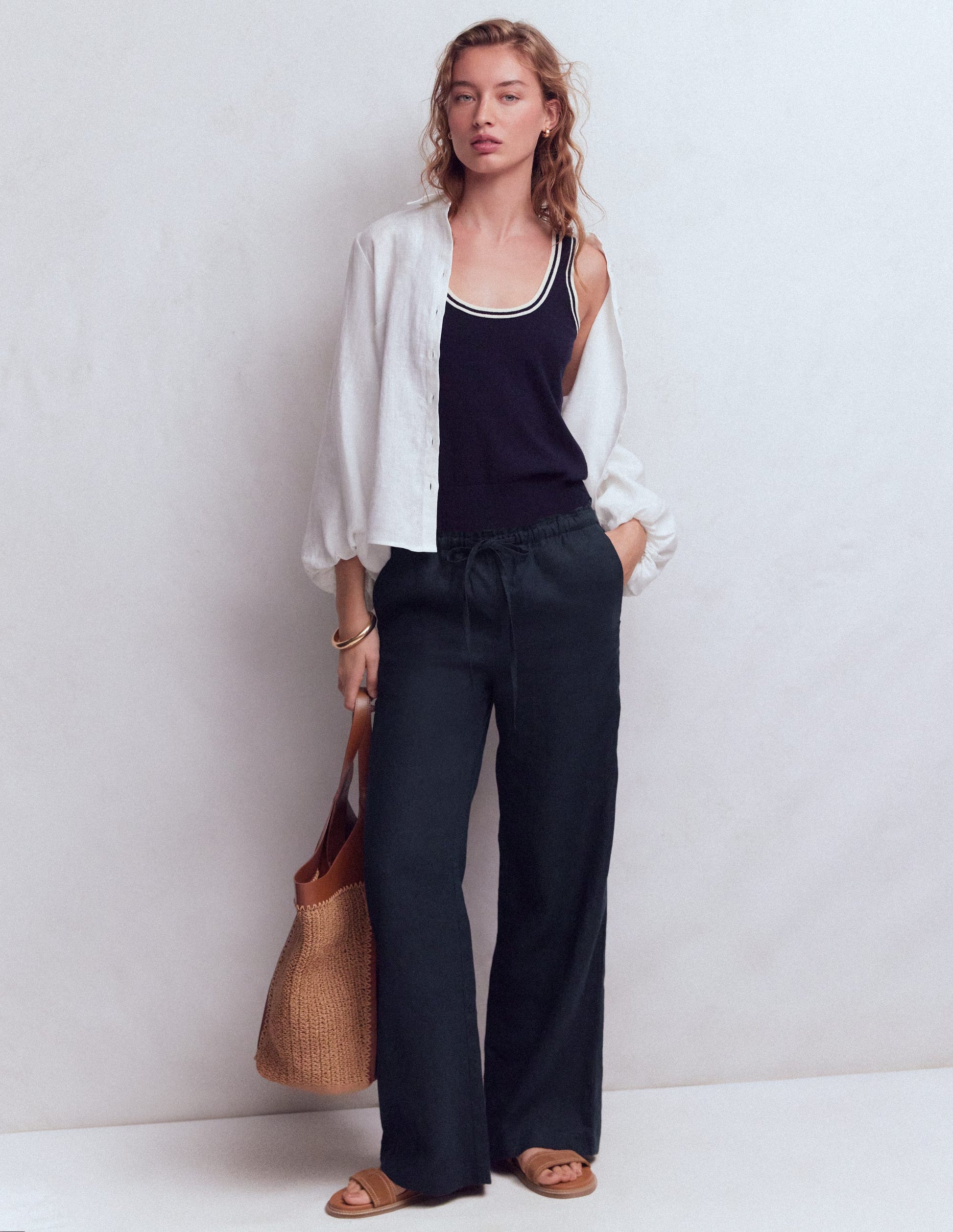 Islington Leinenhose-Marineblau-1