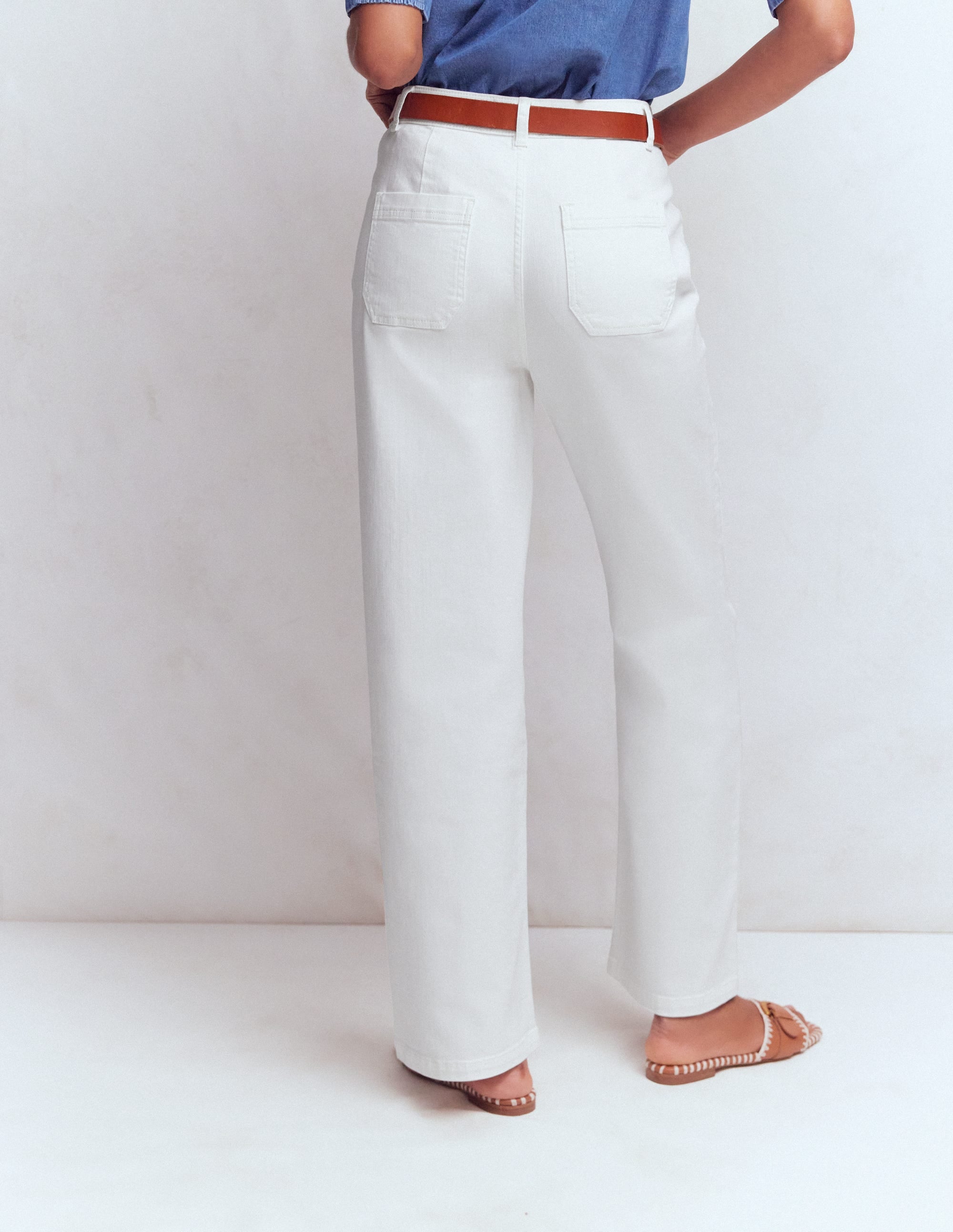 Jeans mit geradem Bein und Tasche-Weiß - Image 3