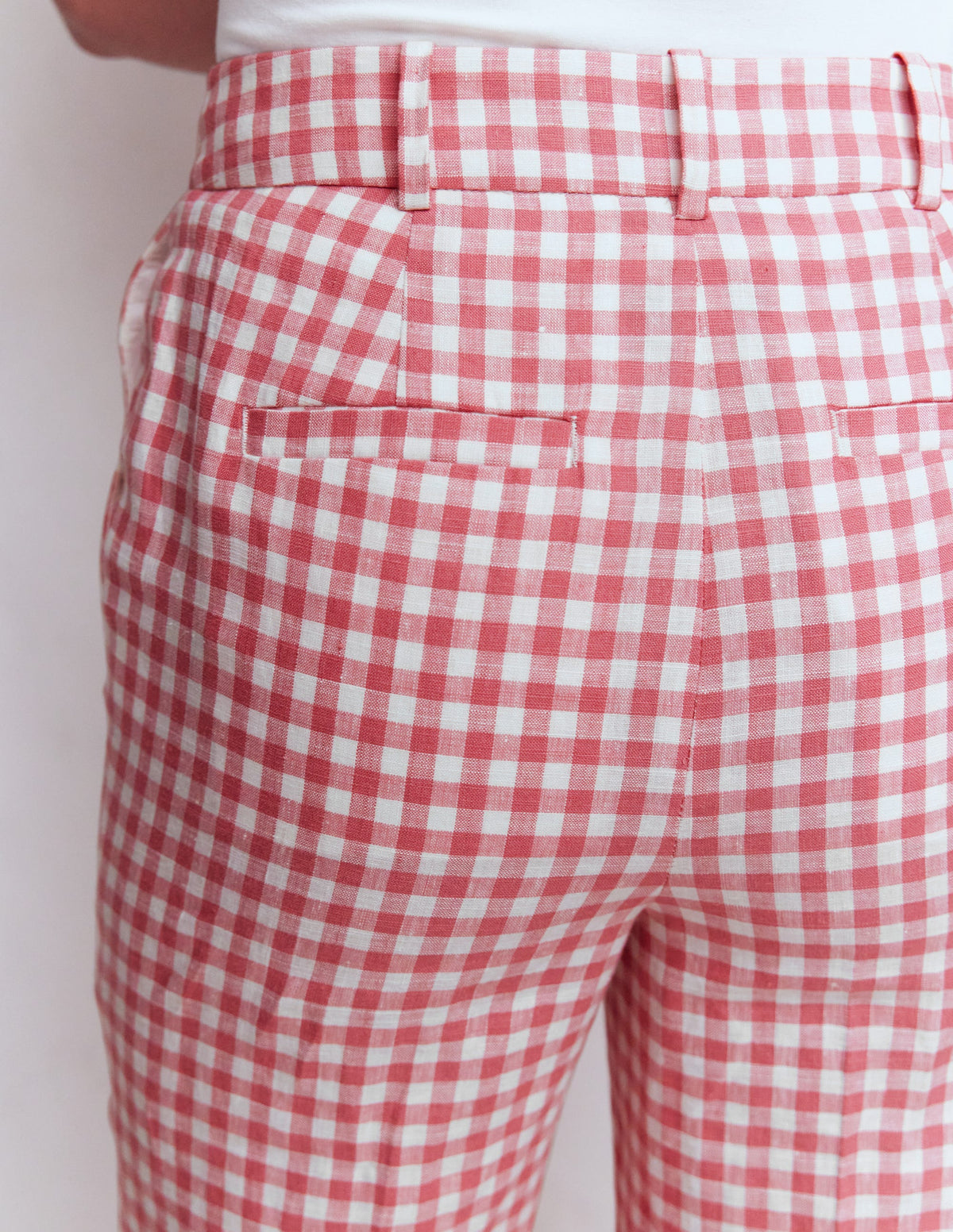 Canonbury 7/8-Leinenhose-Vintage-Rosa Vichykaro-4