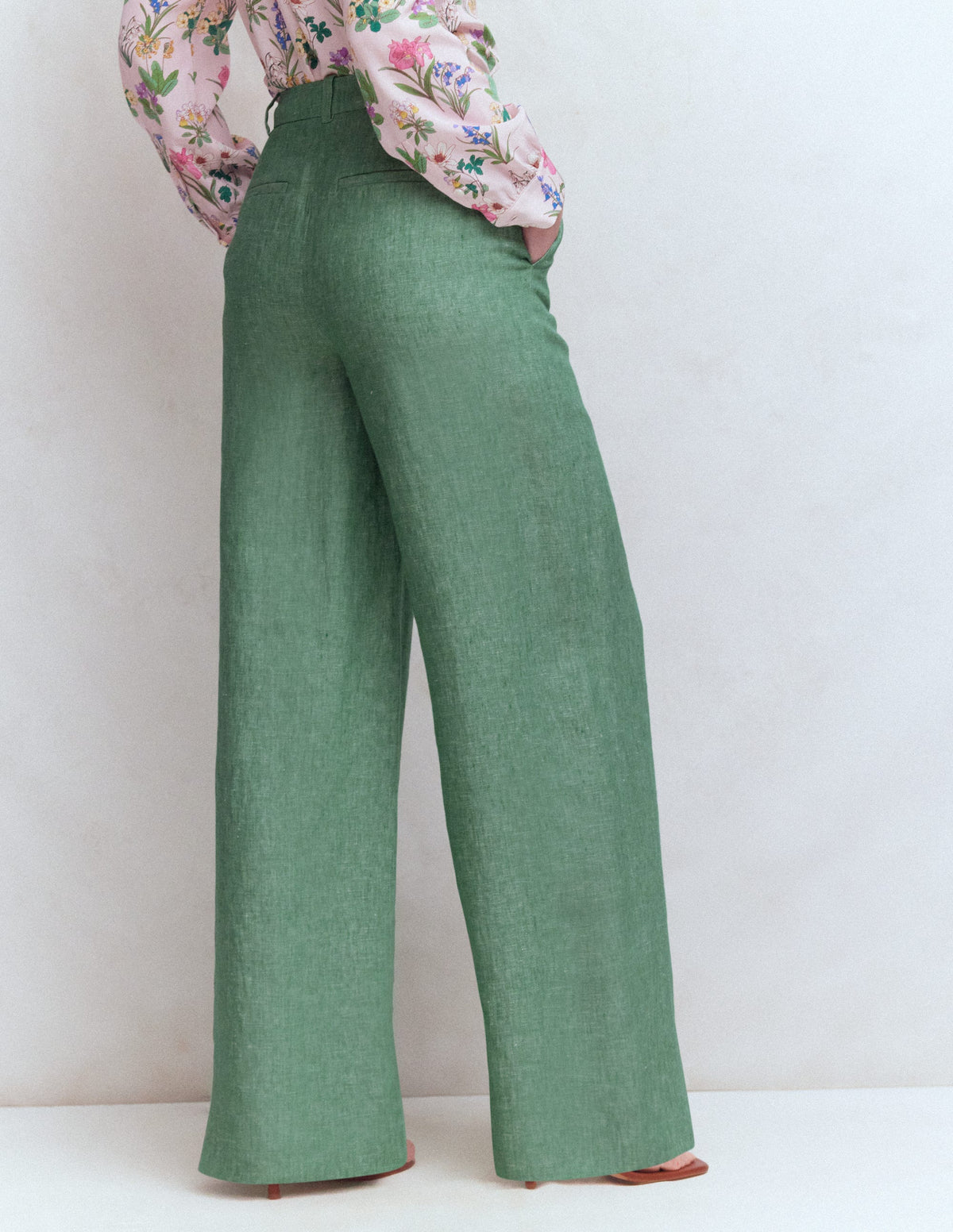 Belgravia Leinenhose-Aloe-Grün Chambray-3