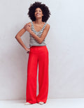 Belgravia Leinenhose-Leuchtende Kirsche