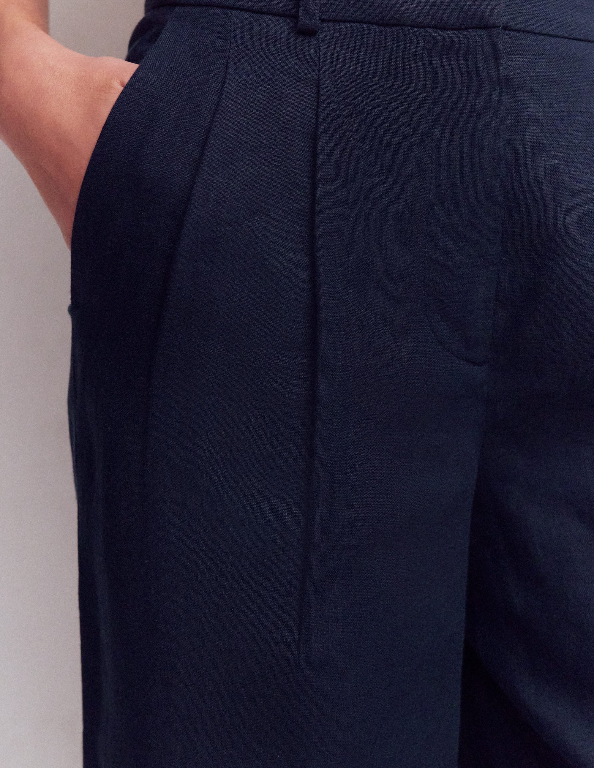 Bloomsbury Leinenhose-Marineblau - Image 2
