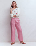 Bloomsbury Leinenhose-Wiesenrosa Chambray