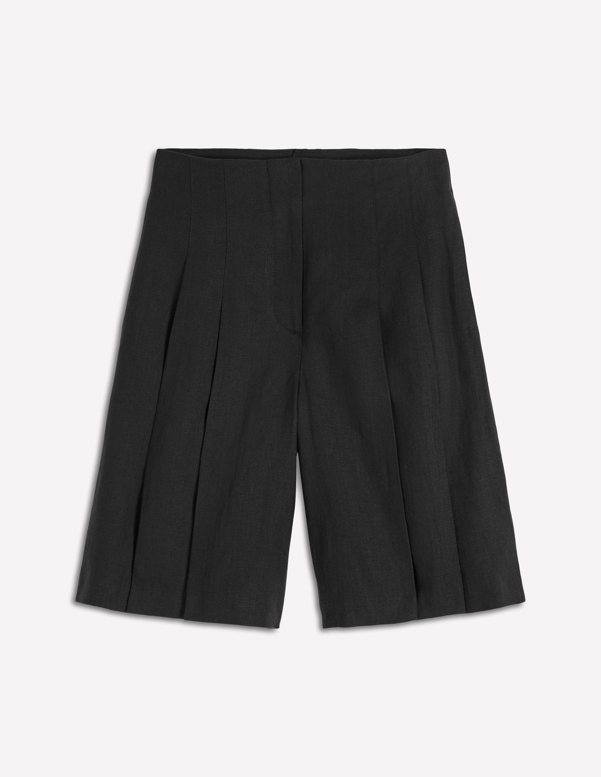 Highbury Leinenshorts-Schwarz-5