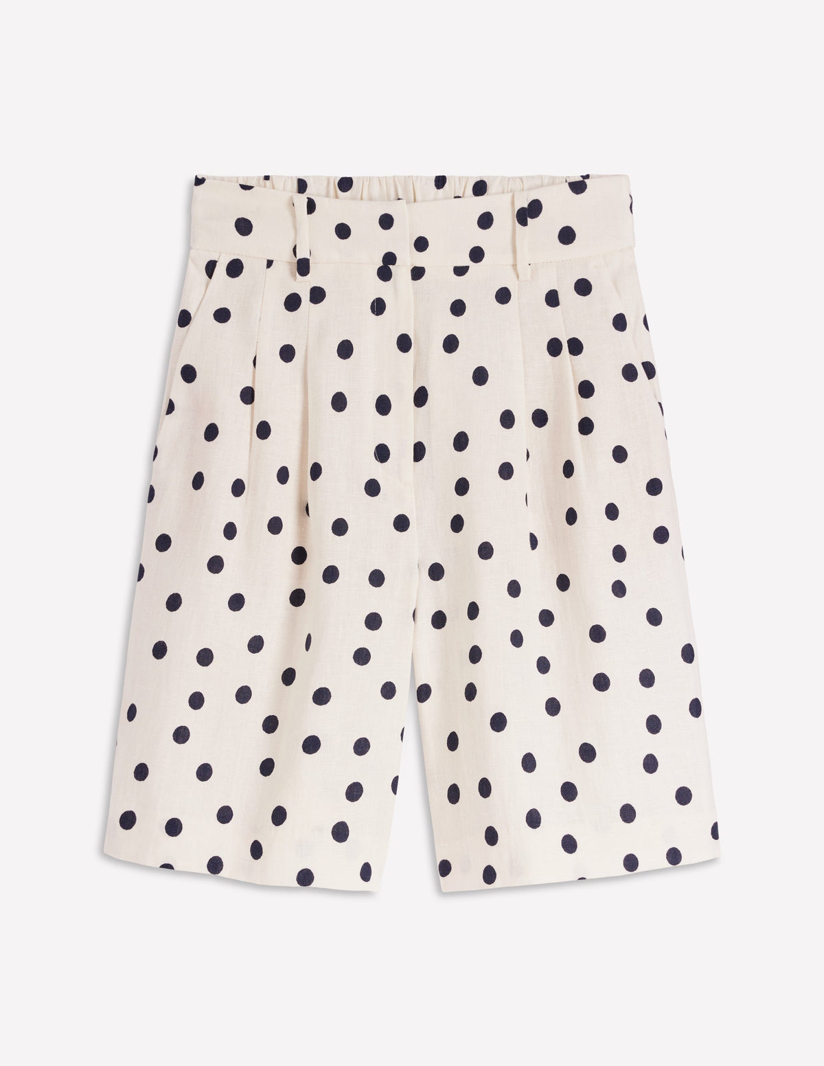 Kensington Linen Shorts-Ivory, Painted Dot - Image 7