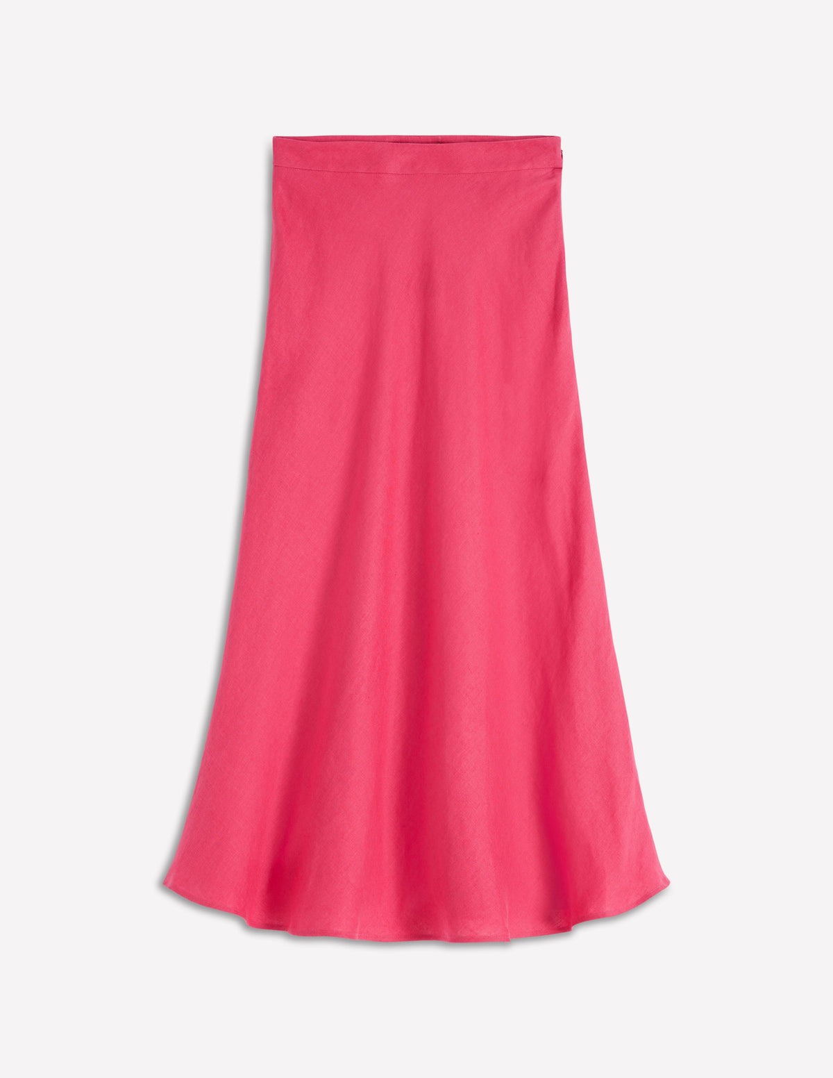 Jupe fluide coupée en biais en lin-Blush cerise - Image 6