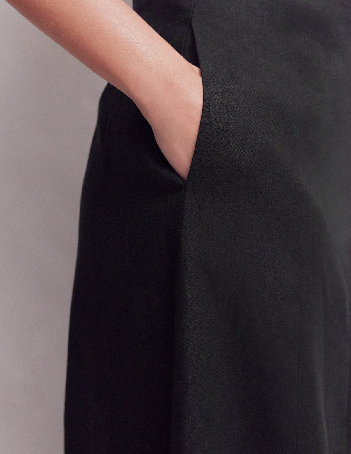 Miriam Maxirock aus Leinen-Schwarz - Image 2