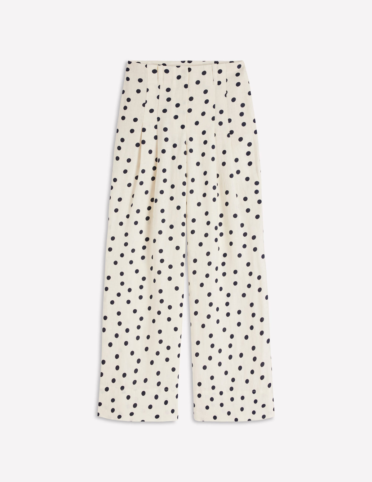 Mayfair Linen Trousers-Ivory, Painted Dot - Image 6