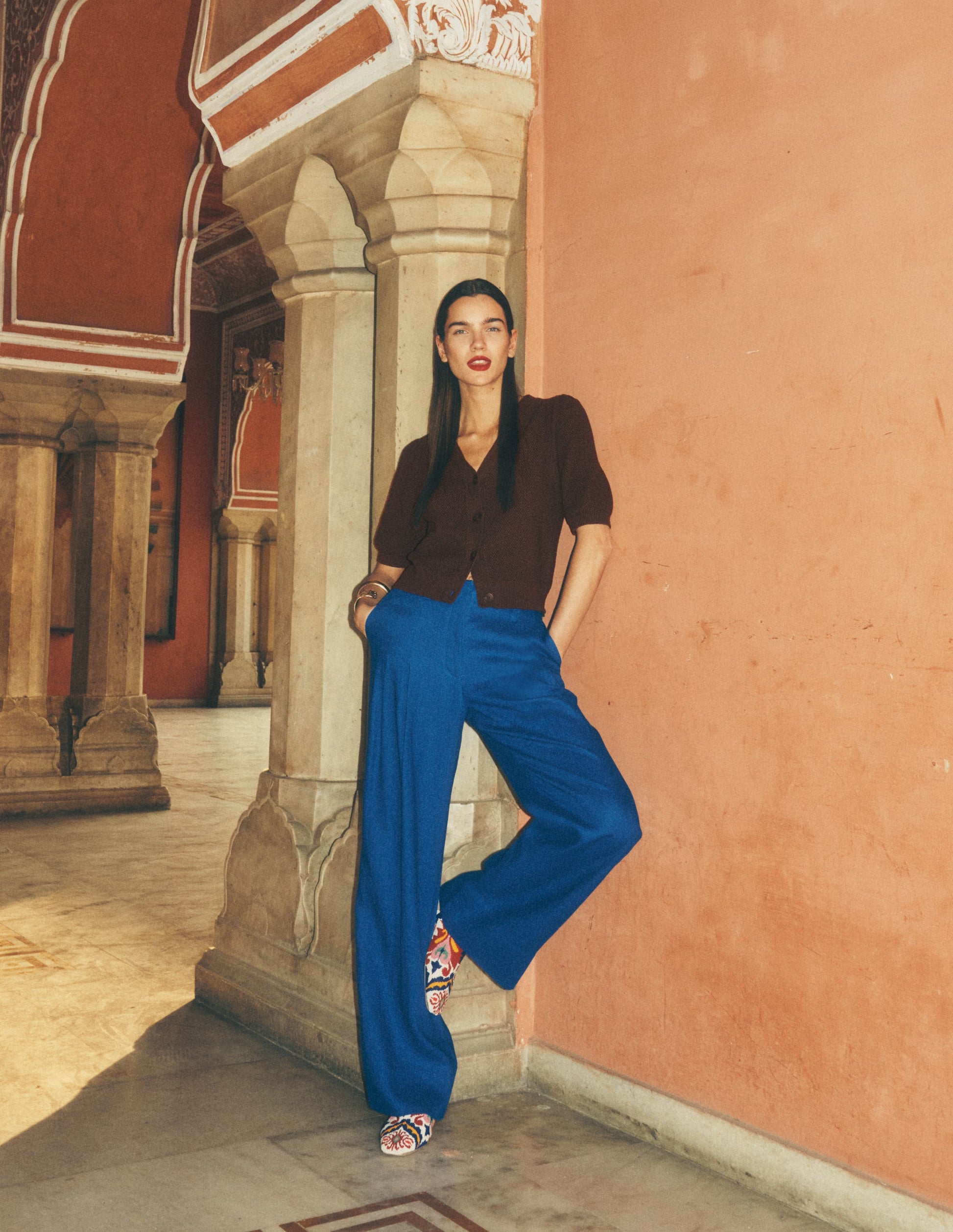 Mayfair Leinenhose-Leuchtendes Blau-6