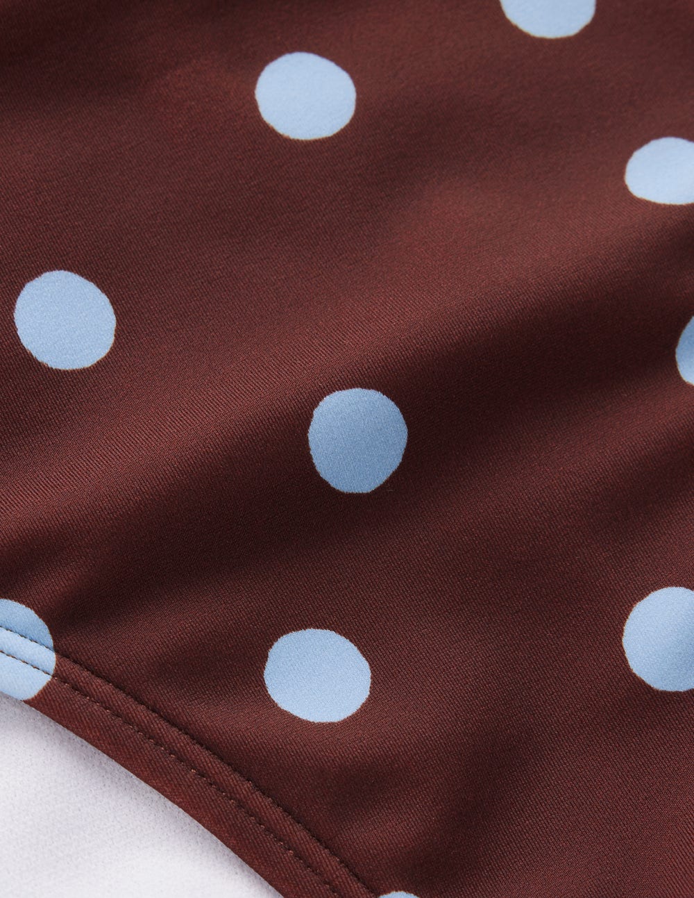 Bas de bikini intemporel-Chocolat, pois peints bleus-6