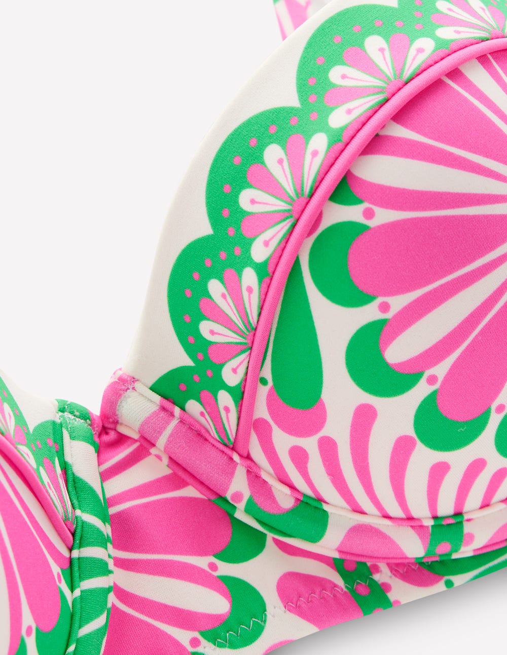Rhodes Cup Sized Bikini Top-Pink, Euphoric Gardens - Image 8