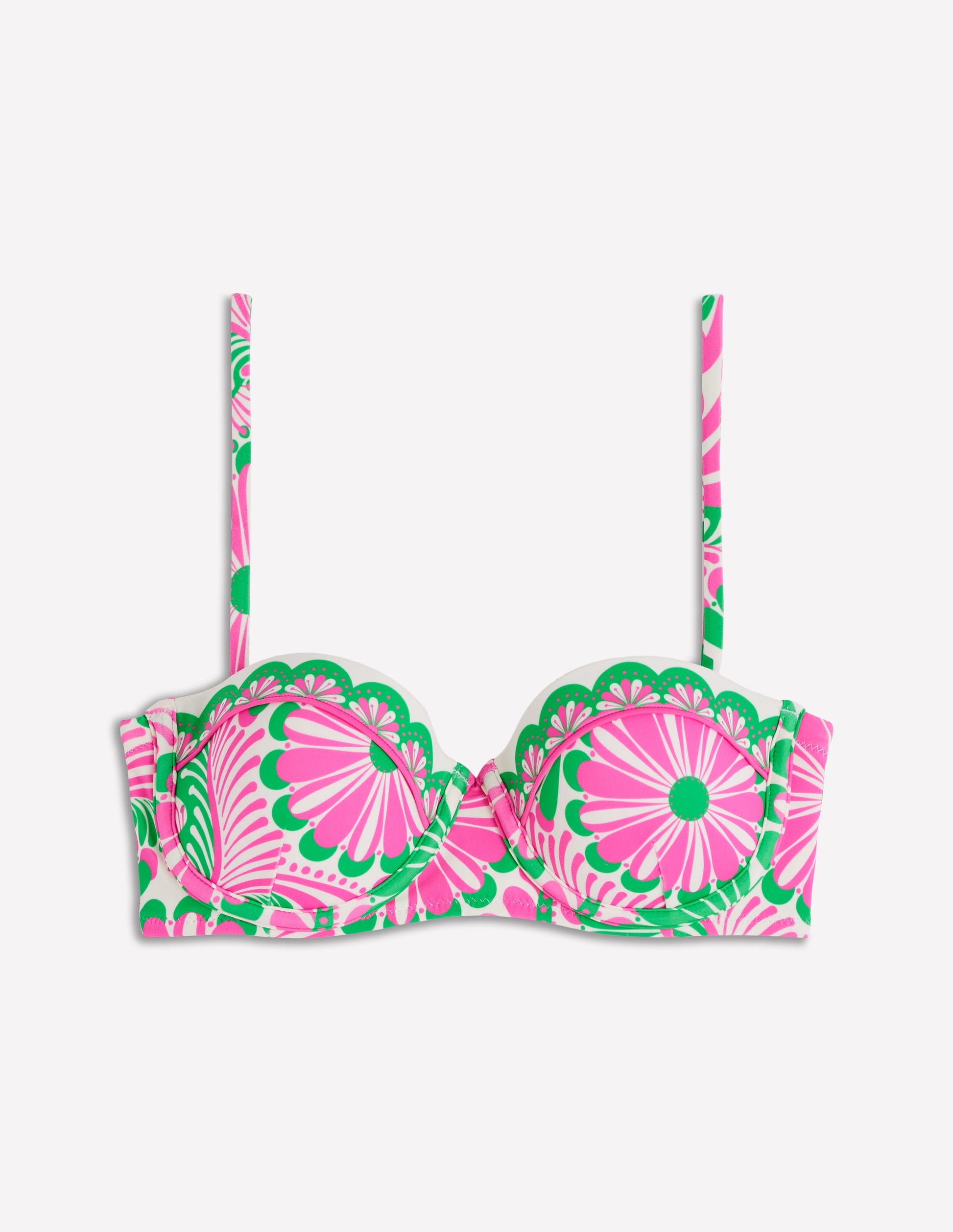 Rhodes Cup Sized Bikini Top-Pink, Euphoric Gardens-7