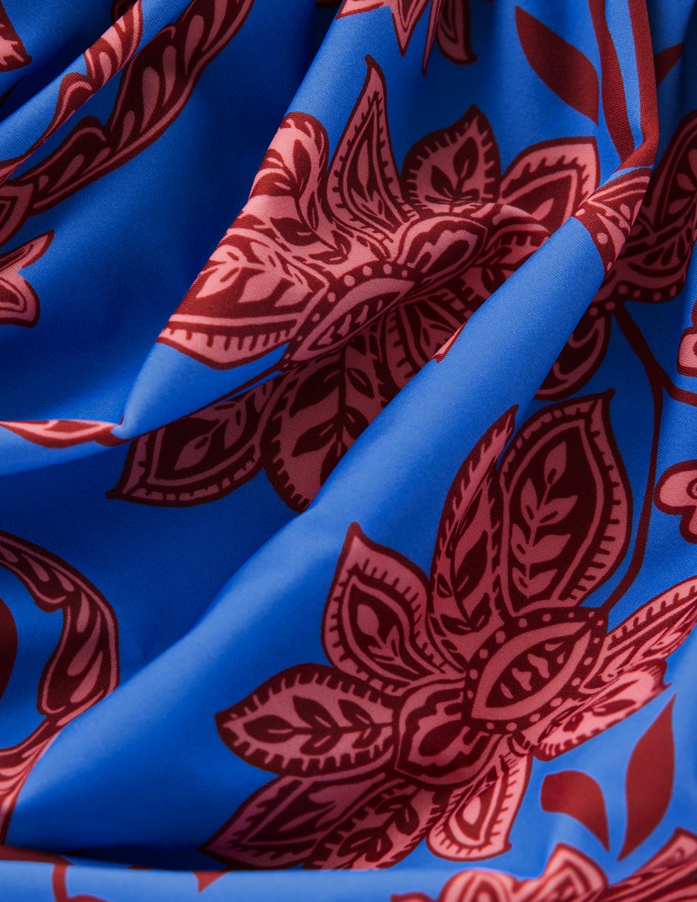 Kythira Geraffter Badeanzug-Blau, Elegante Blüten-6