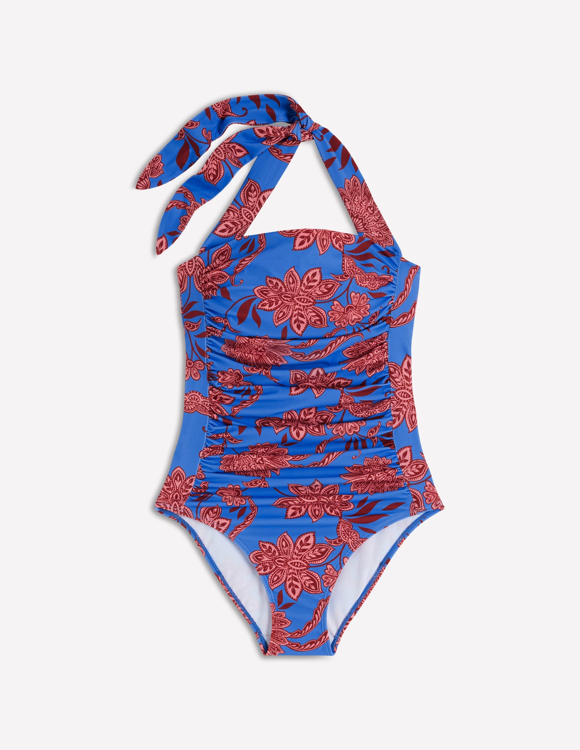 Kythira Geraffter Badeanzug-Blau, Elegante Blüten-5