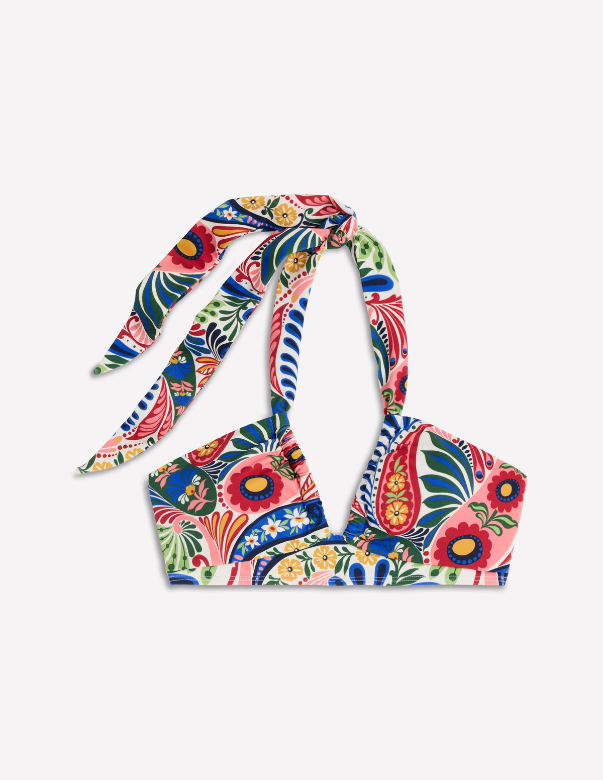 Minori Halter Tie Bikini Top-Multi, Enchanted Paisley - Image 5