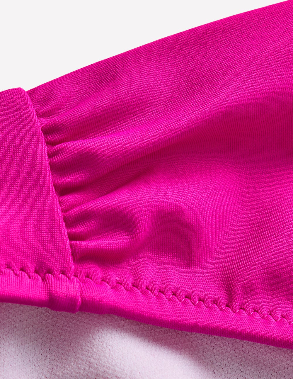 Klassische, geraffte Bikinihose-Helles Fuchsia - Image 7