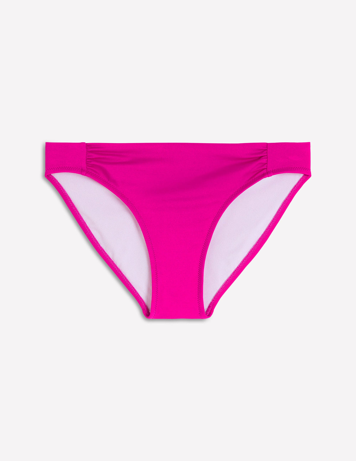 Klassische, geraffte Bikinihose-Helles Fuchsia - Image 6