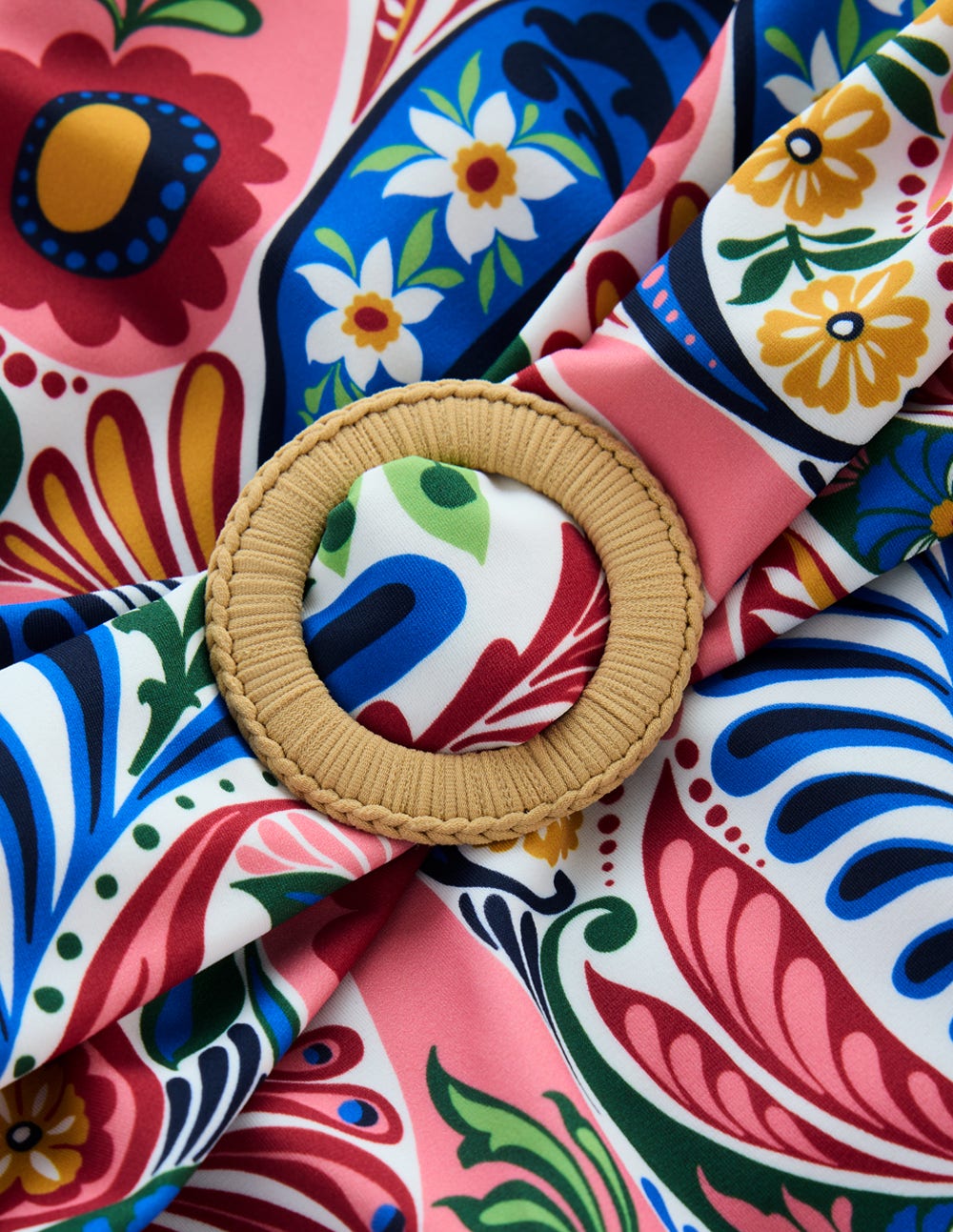 Maillot de bain Sorrento à ceinture et anneau-Multi, motif Enchanted Paisley - Image 7