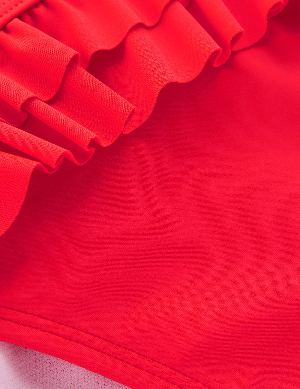 Bikinihose mit Rüschen-Feuriges Korallenrot - Image 6