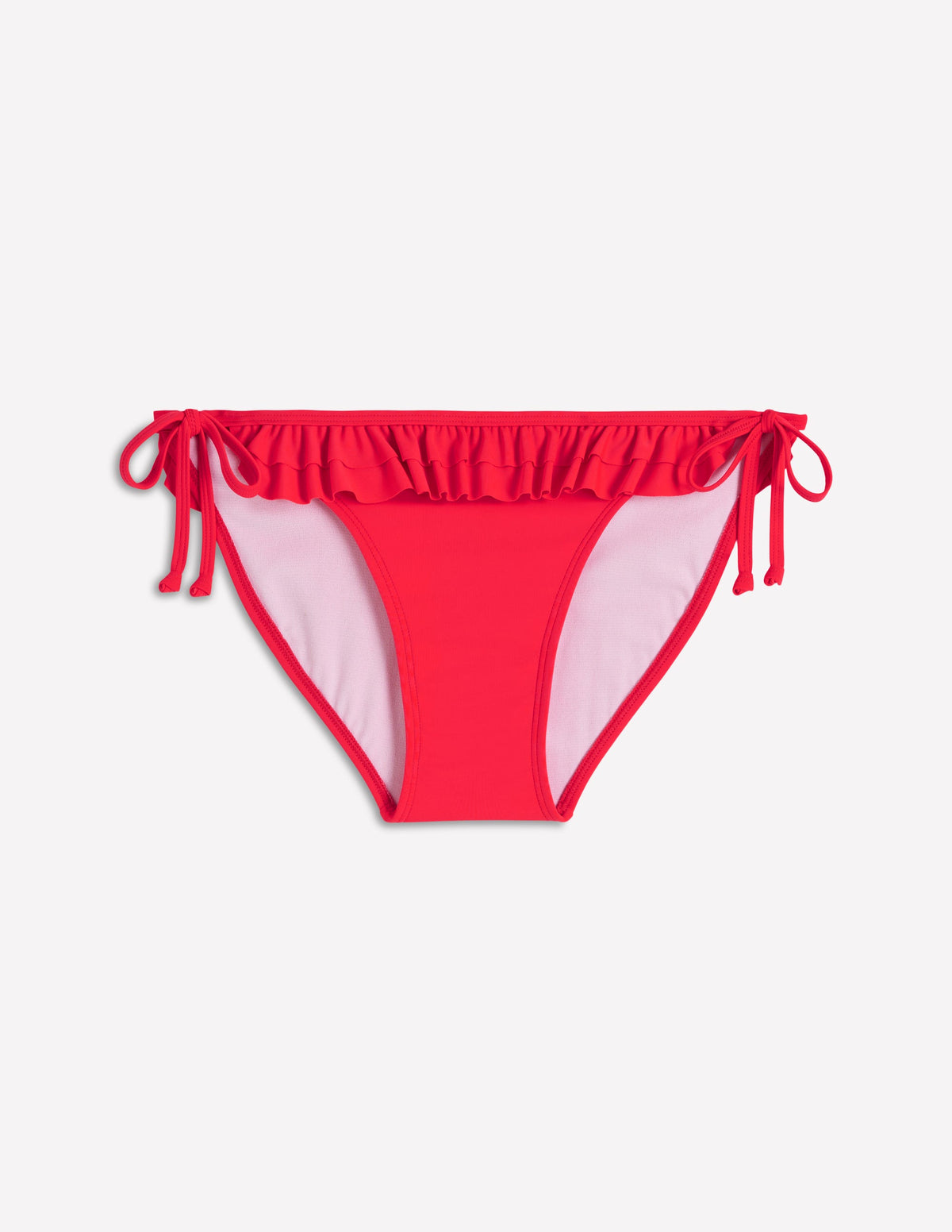 Bikinihose mit Rüschen-Feuriges Korallenrot - Image 5