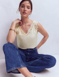 Ara Silk Blend Lace Cami-Ivory