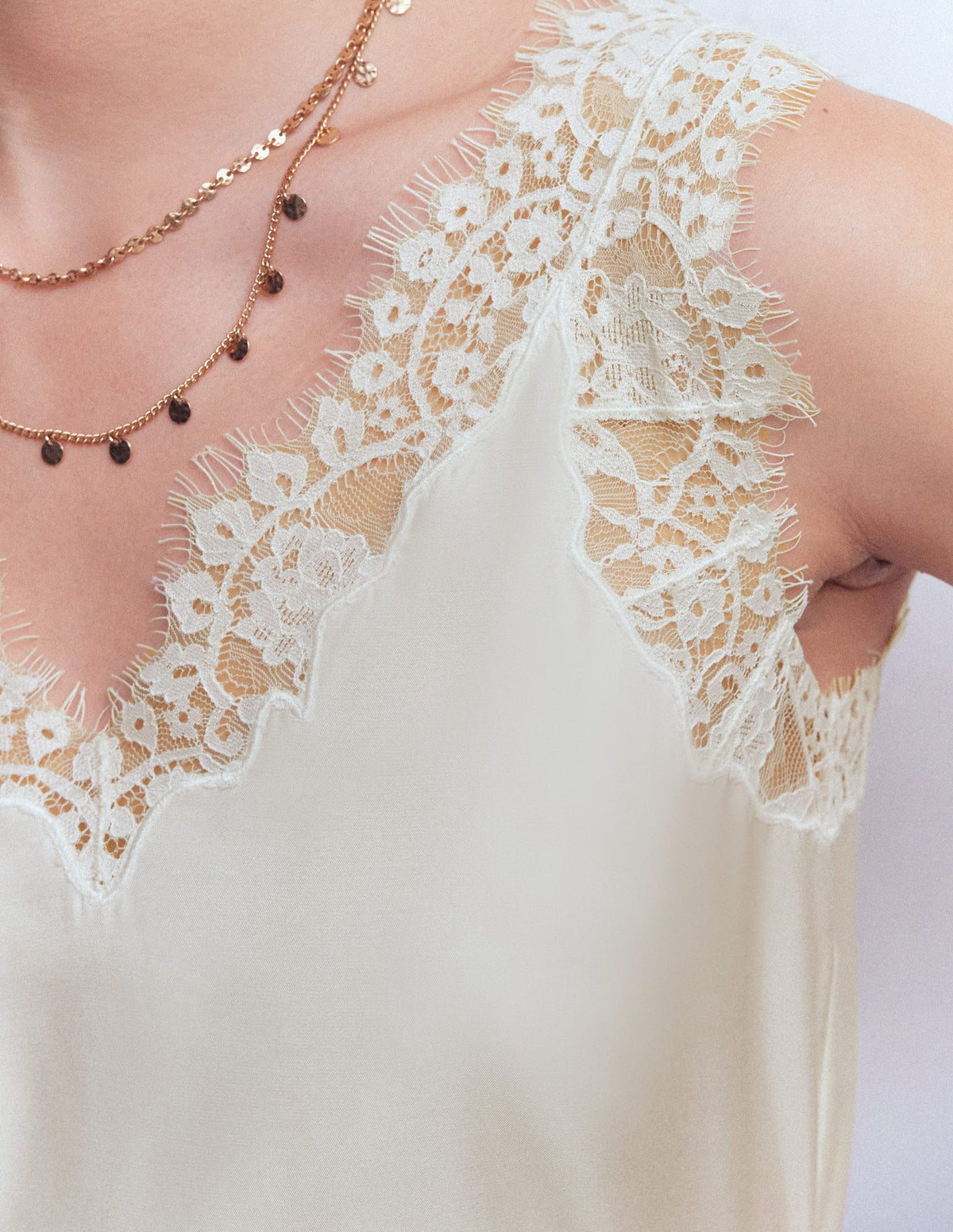 Ara Silk Blend Lace Cami-Ivory-2