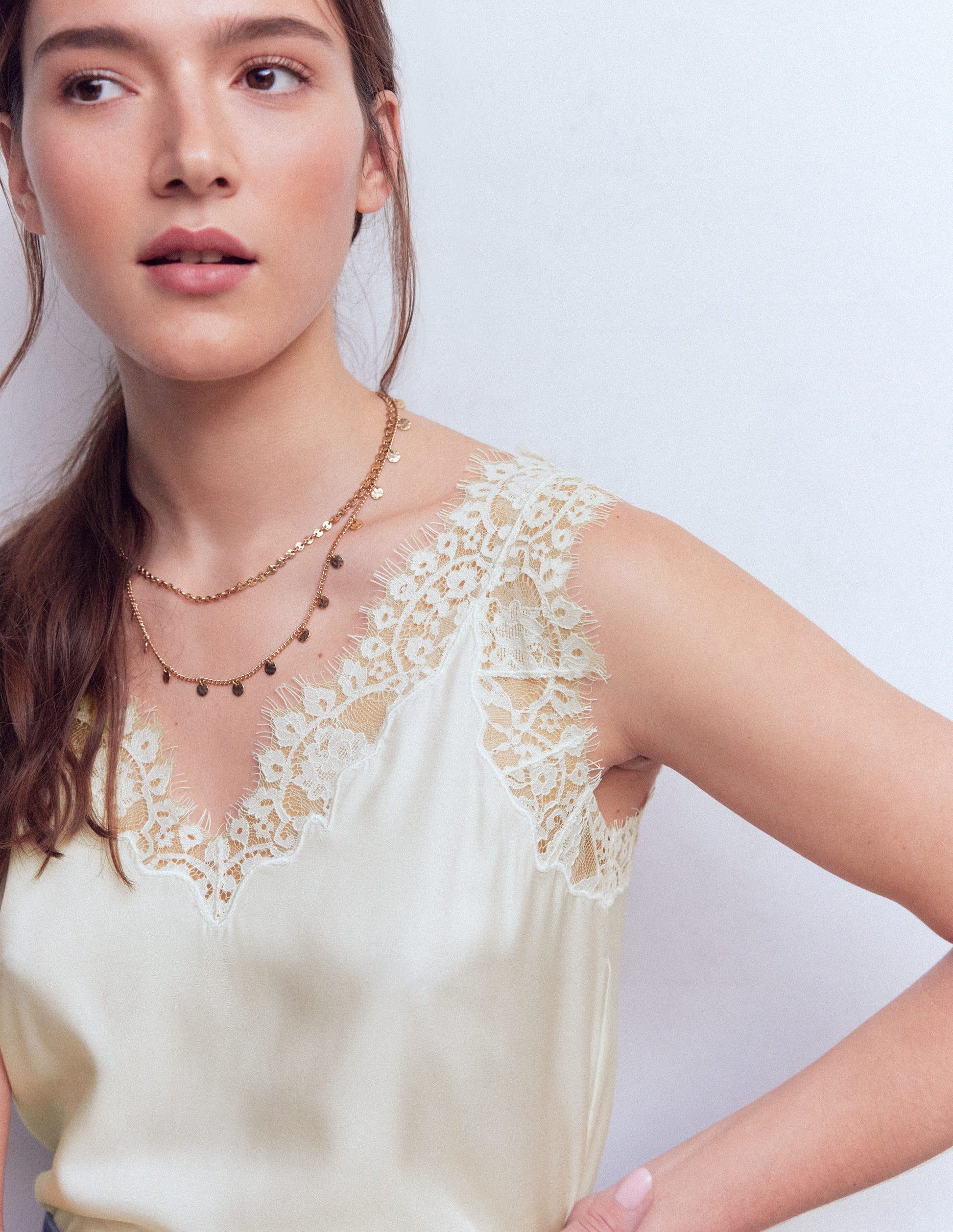 Ara Silk Blend Lace Cami-Ivory-5