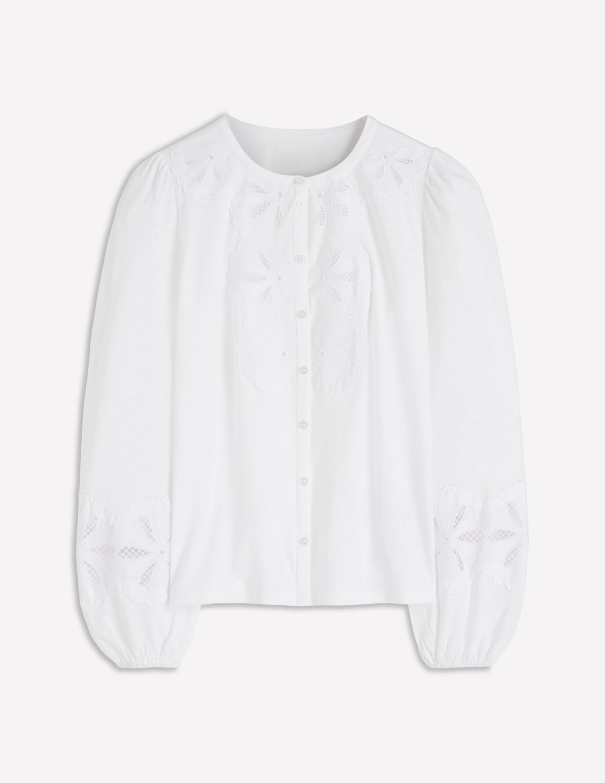 Scallop Cutwork Top-White - Image 5
