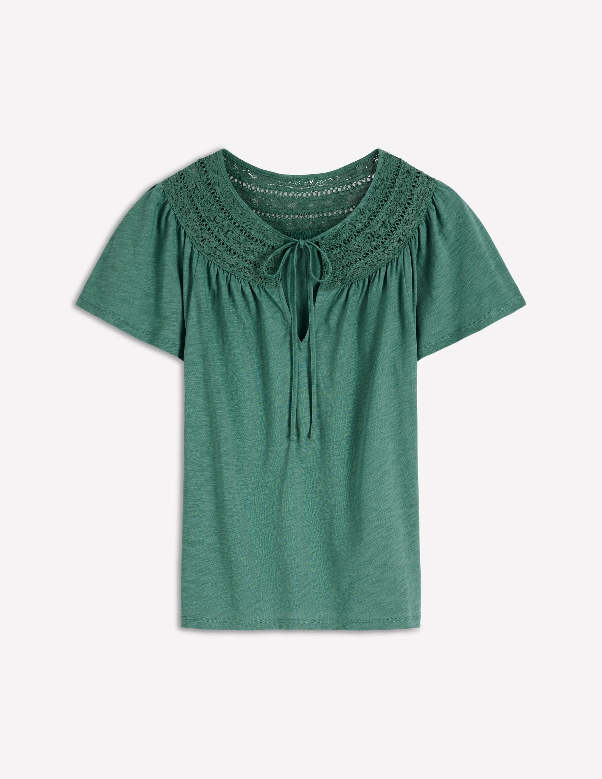 Edi T-Shirt mit Besatz-Meeresblau-5