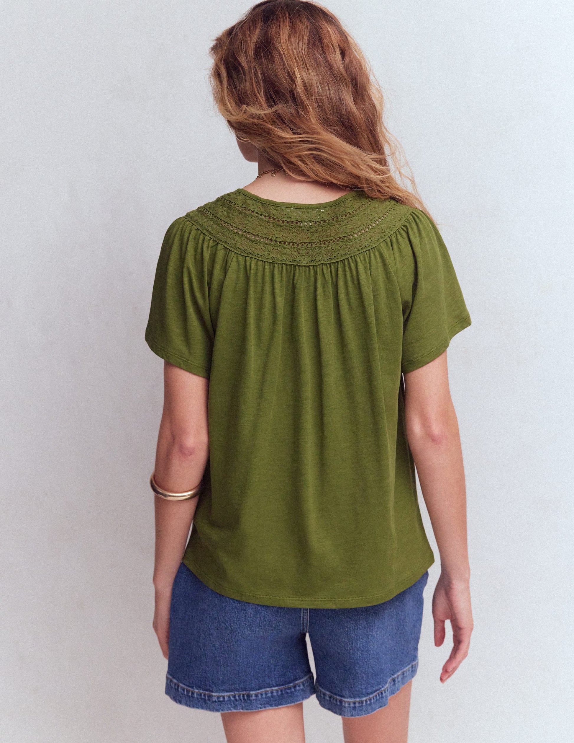 T-shirt Edi à détails-Olive-3