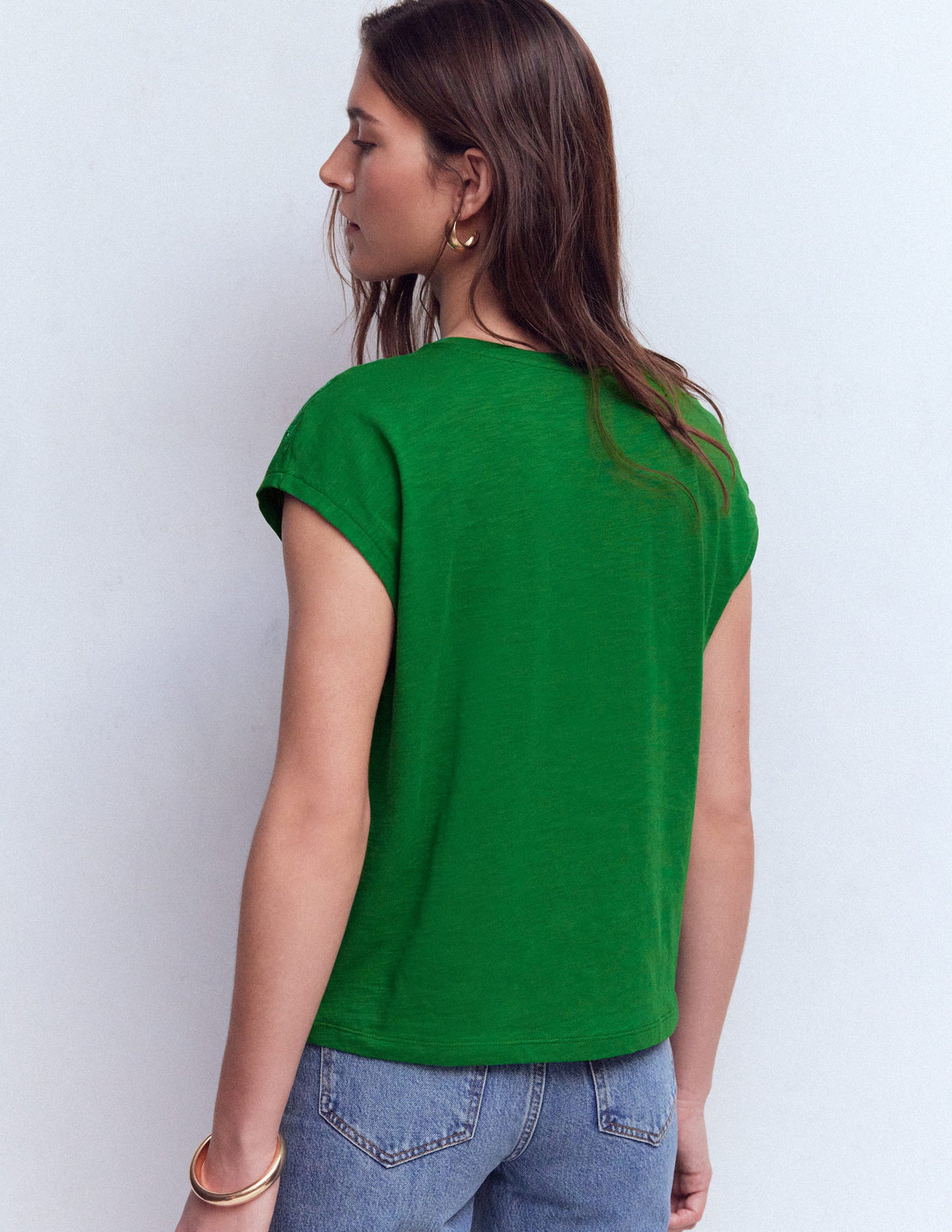 Willow T-Shirt mit Lochstickerei-Frisches Grün-3