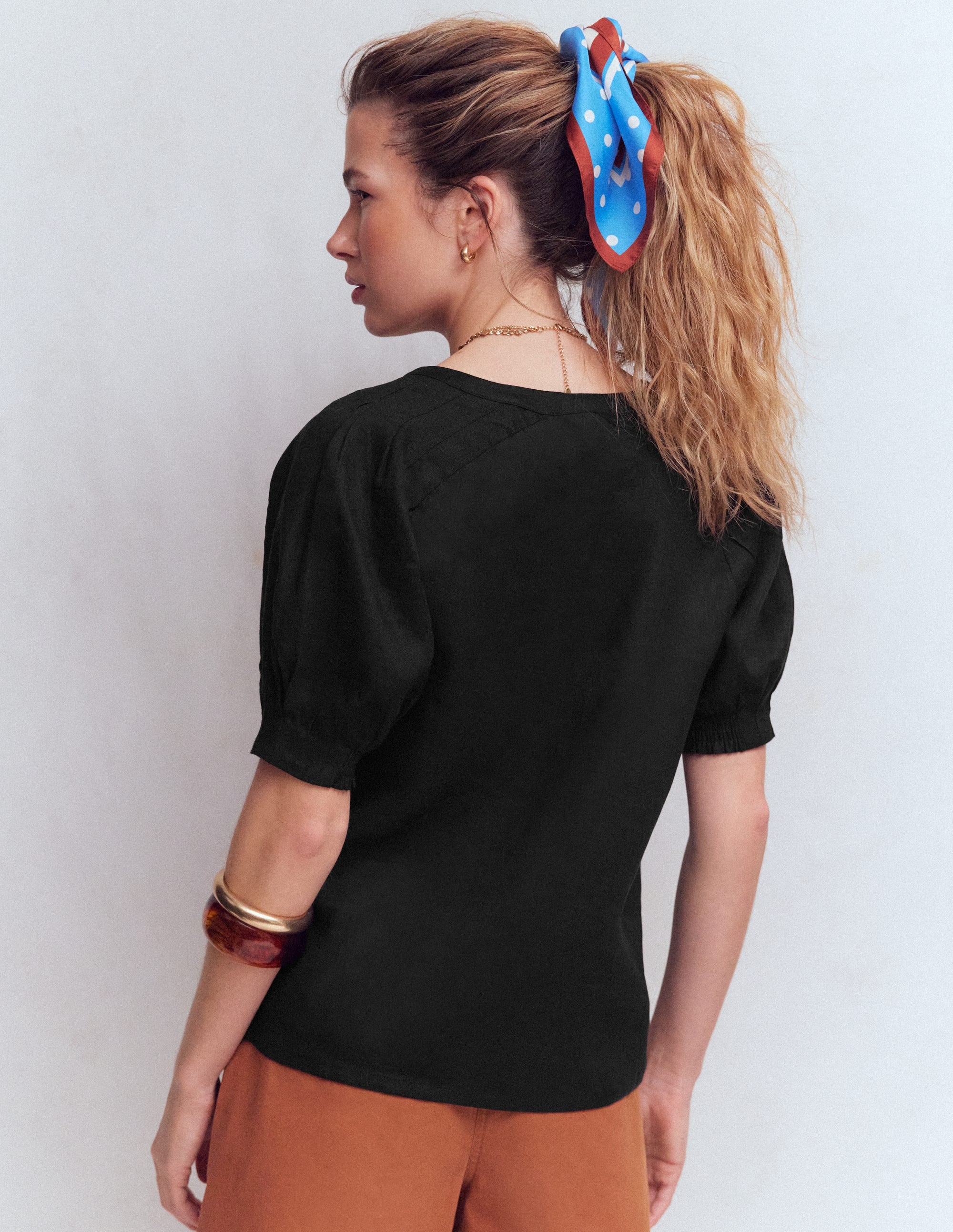 Rae Leinenoberteil-Schwarz - Image 3