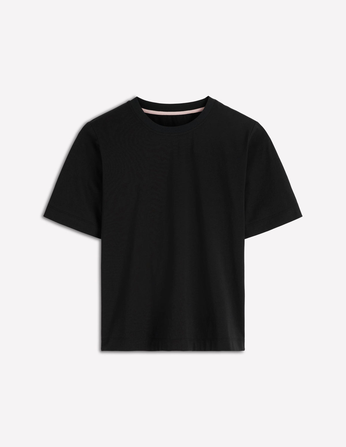 Lockeres Baumwoll-T-Shirt-Schwarz-5