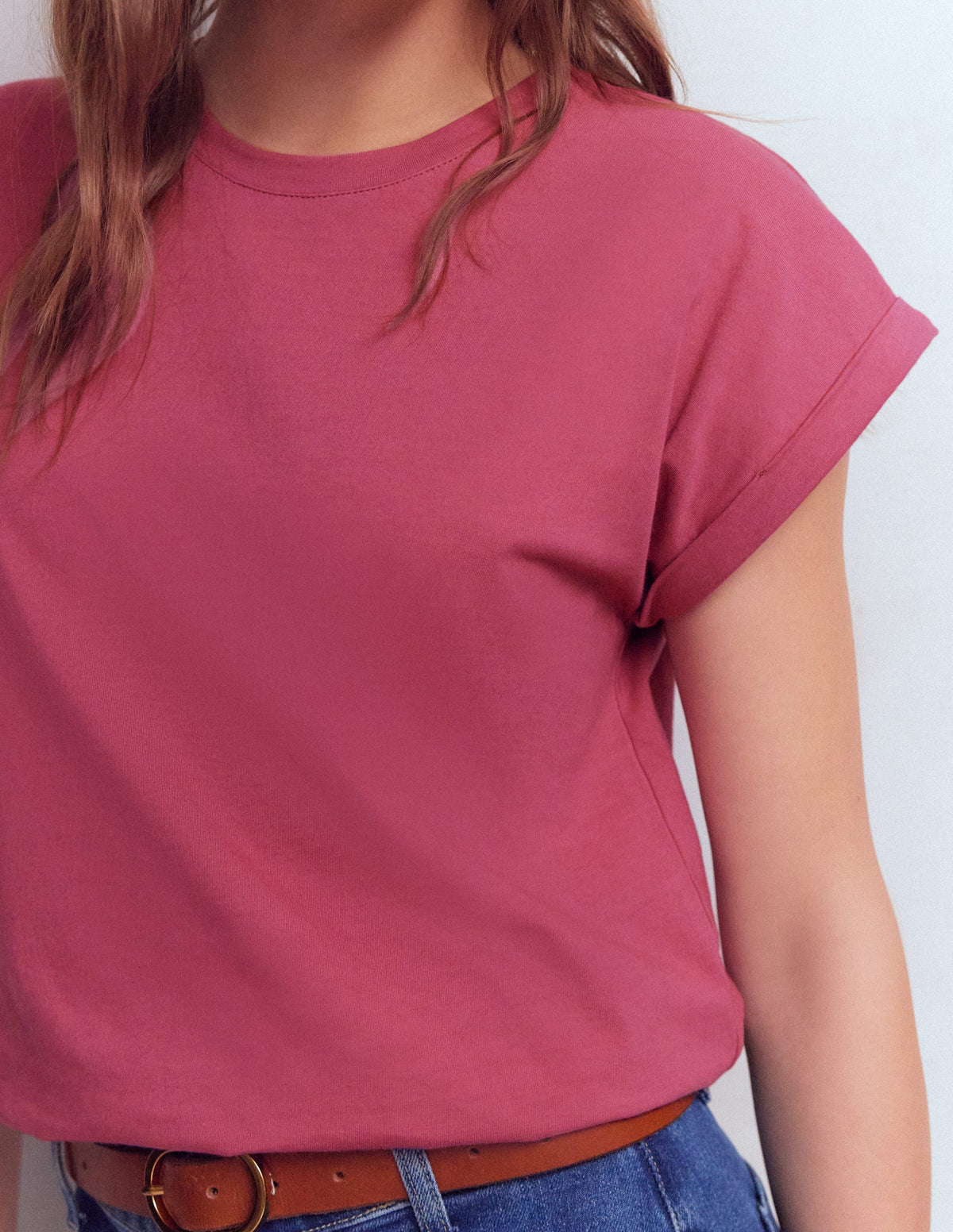 T-Shirt mit Umschlag-Pastellrosa - Image 2