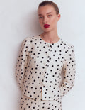 Salisbury Puff Sleeve Jacket-Painted Dot Spaced
