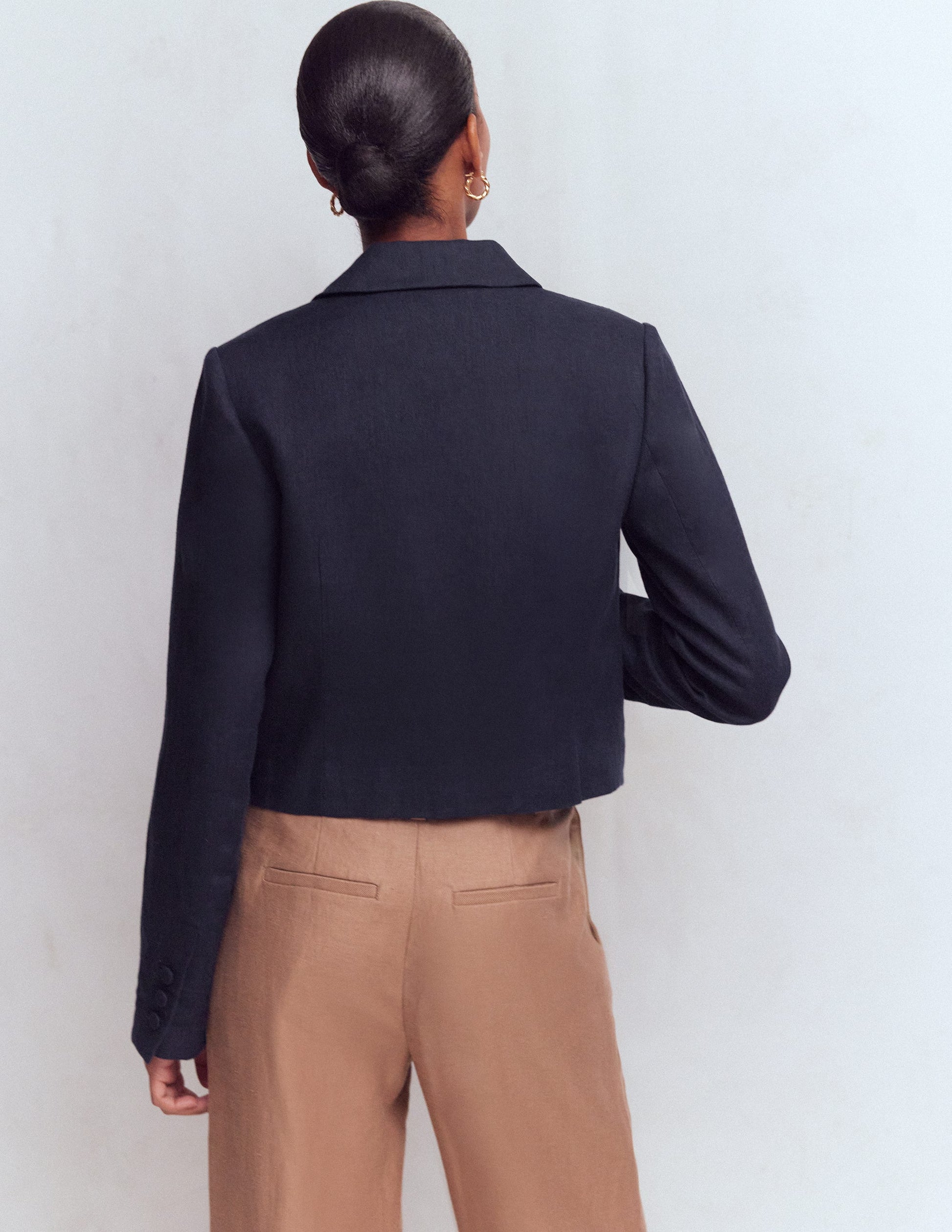 Dartmouth Linen Blazer-Navy-3