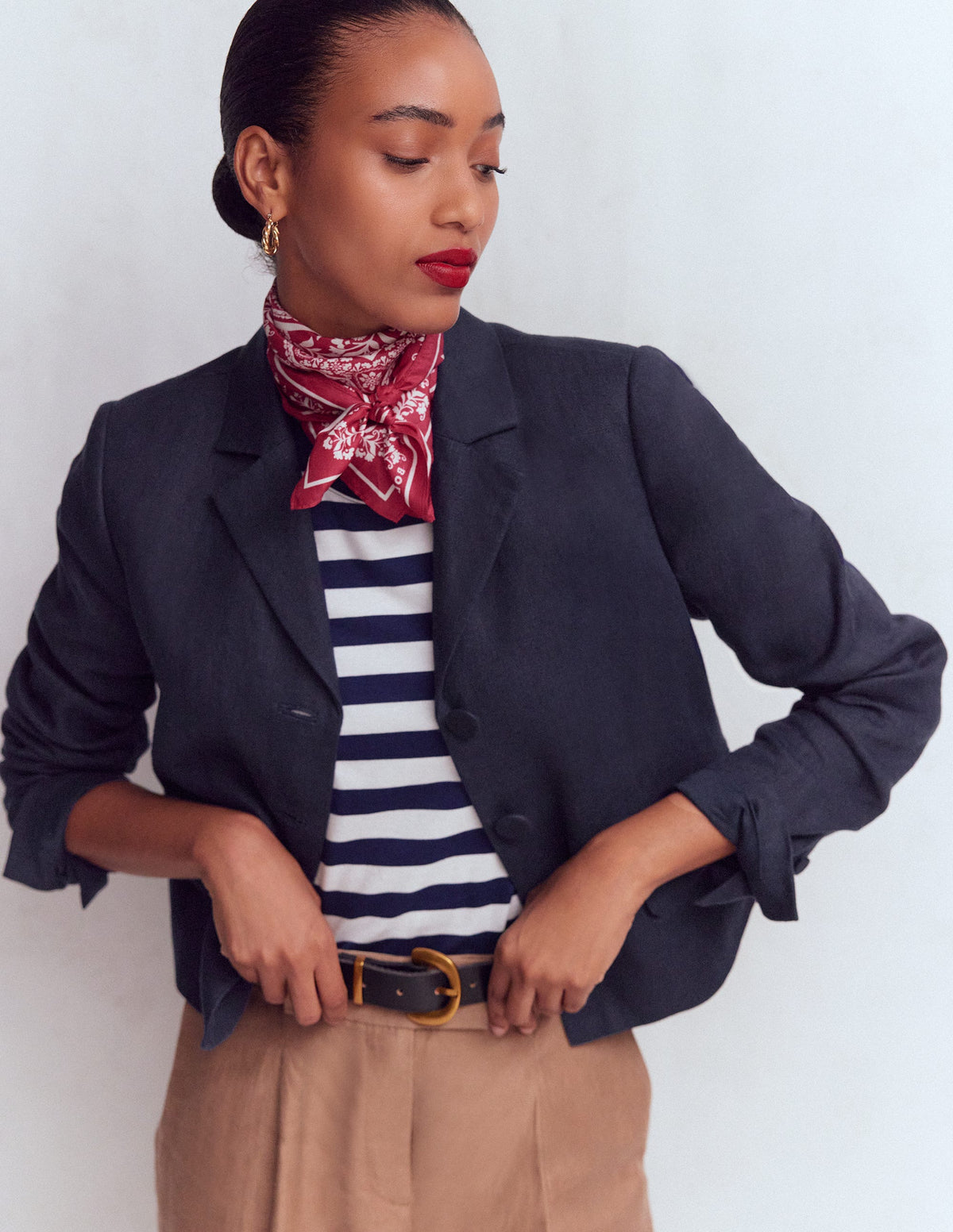 Dartmouth Linen Blazer-Navy-5