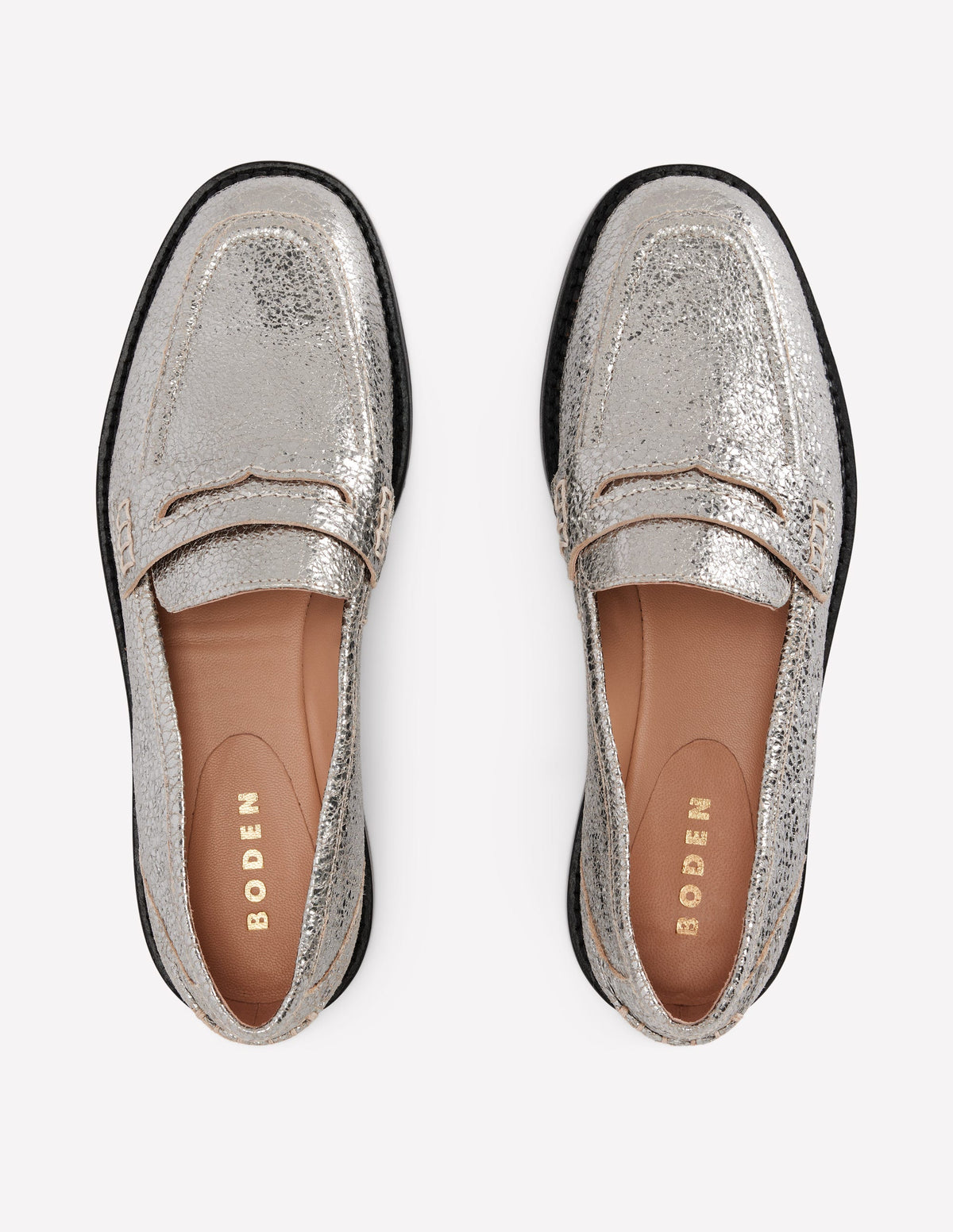Nya Pennyloafer-Silber-Metallic-5