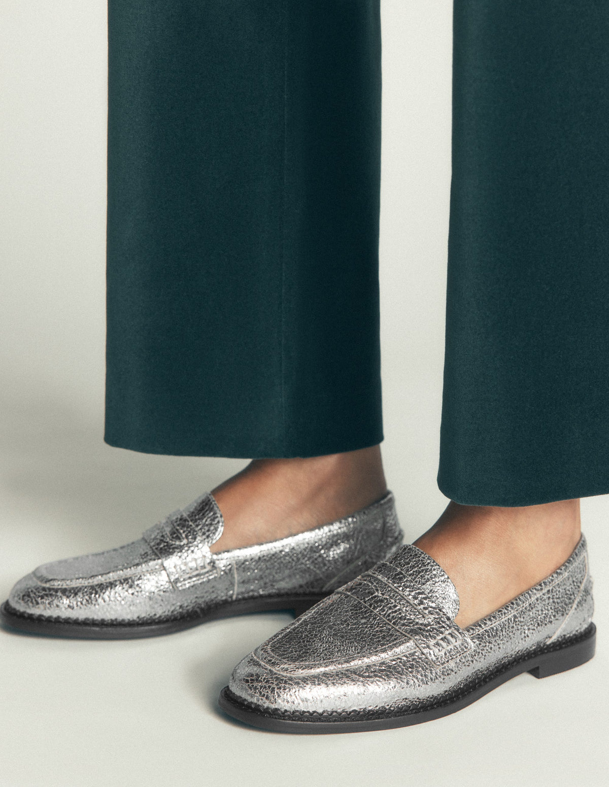 Nya Pennyloafer-Silber-Metallic - Image 2
