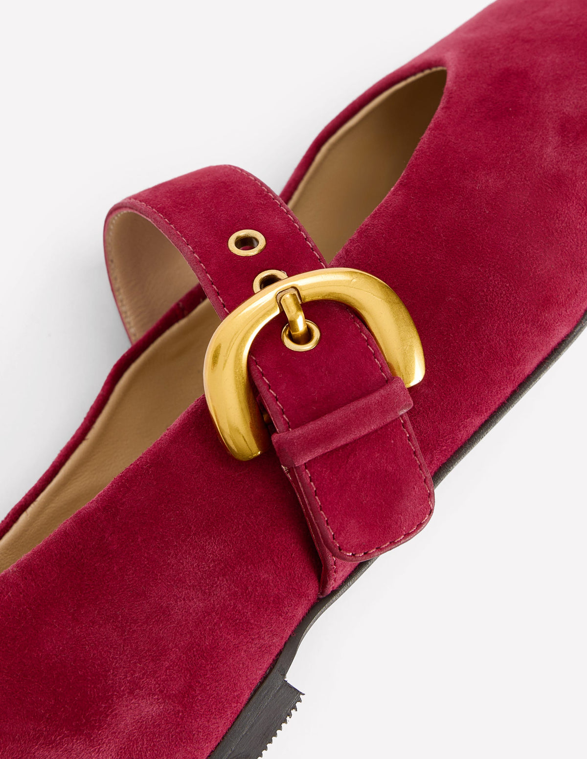 Kylie Flache Mary Janes mit Schnalle-Weinrot - Image 5