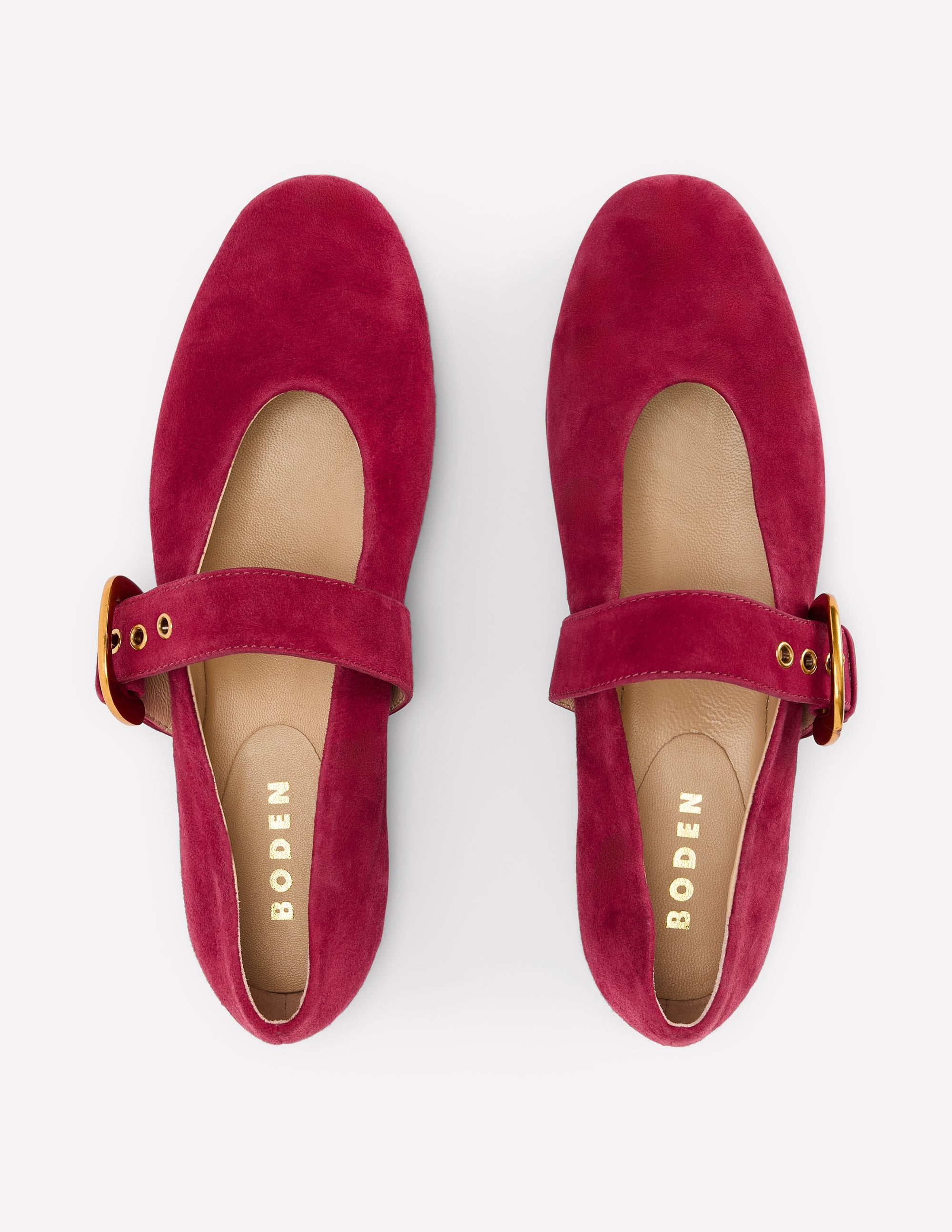 Kylie Flache Mary Janes mit Schnalle-Weinrot - Image 6