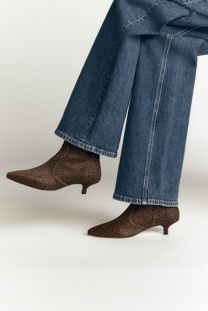 Isobel Stiefeletten mit Kitten-Absatz-Mini Leopardenmuster